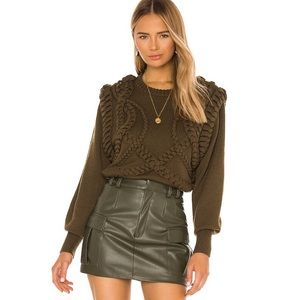 Ronny Kobo Yeva Braided Wool Sweater